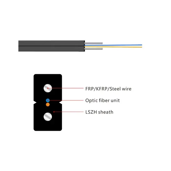 1km Outdoor FTTH Fiber Cable with Messenger Wire