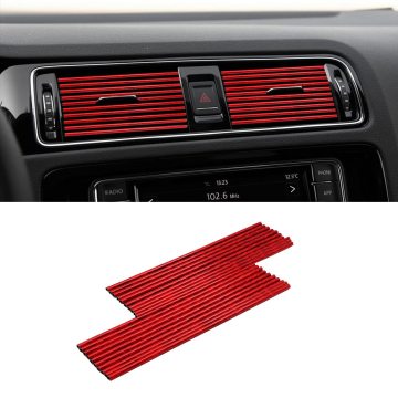 10Pcs 20cm Universal Car AC Outlet Decorative Strips - U Shape Moulding Trim Accessories