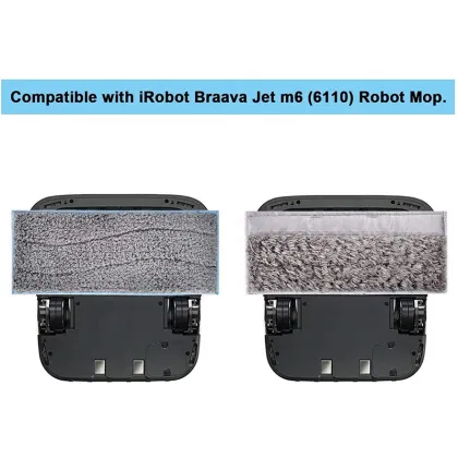 Reusable Vacuum Cleaner Parts and Mopping Pads for iRobot Braava Jet m6 Robotic Vacuum