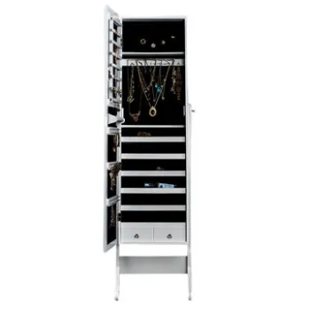 Makeup mirrors mirror stand with jewellery compartment