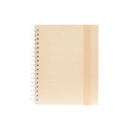 Paper hardcover twin ring spiral notebook