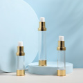 Gold Color Cosmetic Lotion Airless Bottle Set