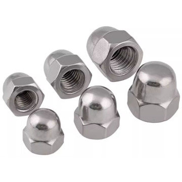 304 ανοξείδωτος χάλυβα DIN 1587 Hex Domed Nuts, Acorn &amp; Brass Liseners για βιομηχανικές και εφαρμογές στέγης