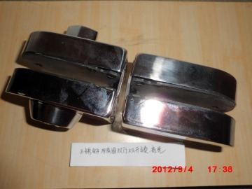 Stainless steel double glass door lock