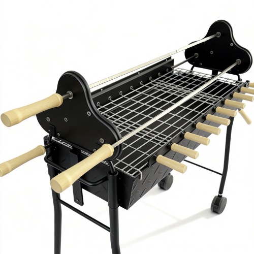 เตาย่างถ่านแบบเคลื่อนย้ายได้ที่ผ่านการรับรองจาก FDA พร้อมส้อม 11 อัน