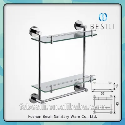 Store More Dual Tier Wall Mounted Bathroom Shelves 2454B