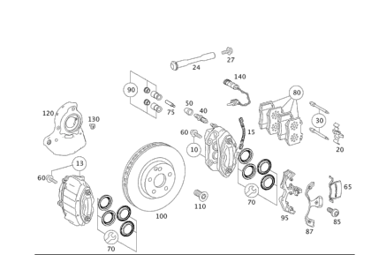 ATE Brake Pad 0004209204 for Mercedes Benz W221 S500 S250 S350 S 65 AMG Front Brake Pad