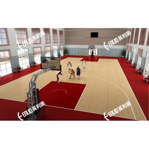 Alfombrilla de PVC para cancha de baloncesto Pisos de vinilo multideportivos
