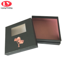 Black Jewellery Gift Box Jewelry Paper Box Window