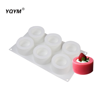 China OEM Supplier 110ml Mini 6 Cavity Silicone Soap Candle Mold - White Food Grade Silicone Chocolate Cake Mold