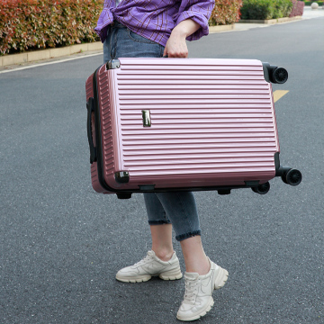 Wholesale rose gold hard shell luggage women