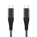 Kabel yang dikepang USB C untuk mengetik kabel C