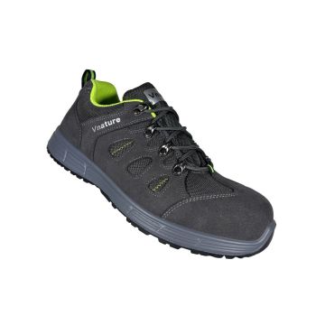 Fluorescent Green And Grey Safety Shoes