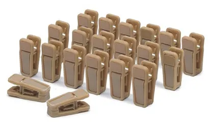 Removable Plastic Clothes Clips for Flocked Garment Trouser Hangers
