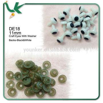 11mm Craft Eyes Toy eye Black Doll Eyes With Washer Backs