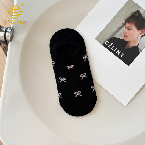 バタフライノットアンチスリップの浅い口の見えない靴下