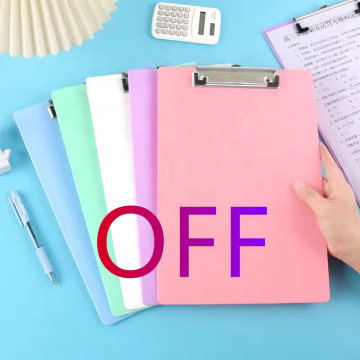 Morandi Color Custom Logo Plastic Clipboard Folders - Waterproof and Sturdy for School