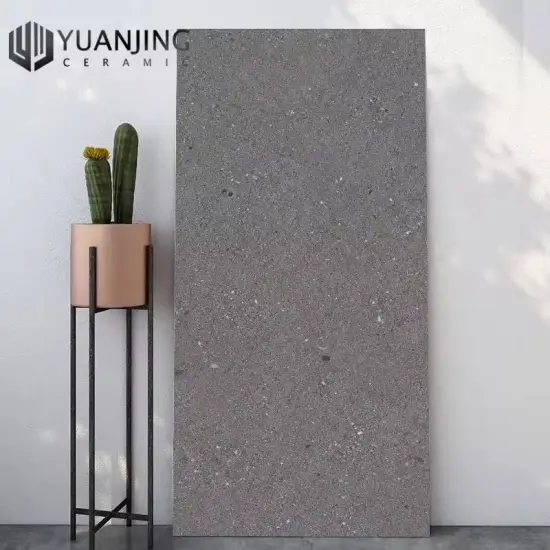 750x1500mm Full Body Matte Grey Marble Slab Porcelain Tiles: Rustic Flooring Design for Living Rooms and Bedrooms