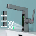 Smart Temperature Digital LED Display Bathroom Vanity Faucet by SAMTOU