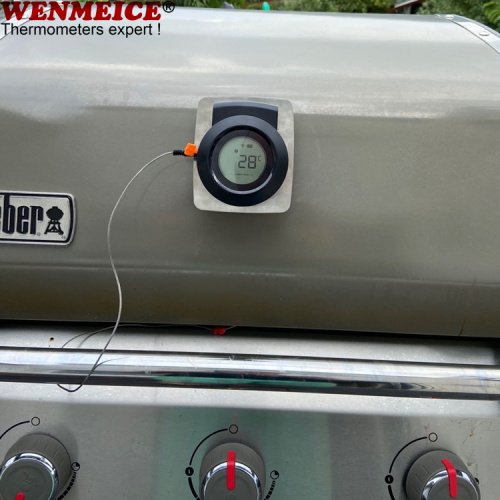Водонепроницаемый беспроводной Bluetooth-термометр с крышкой для барбекю с 2 датчиками для мяса