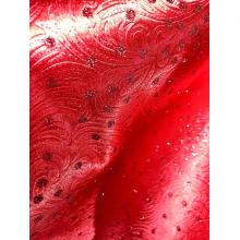 Polyester emboss metallic design fabric