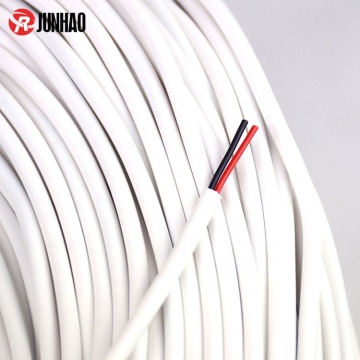 Cable de silicona blanco de 2 núcleos de 2 núcleos con cableado de audio rojo y negro de 3.5 mm