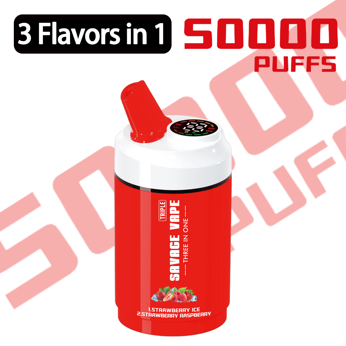 Puff Savage Triple 50K asli 3in1