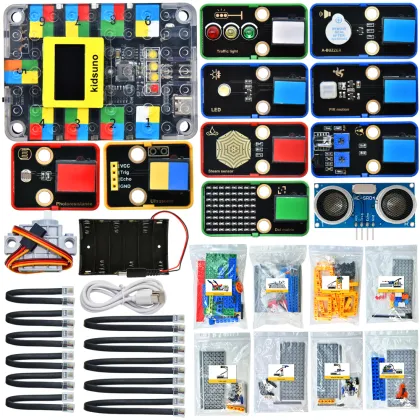 Kidsbits Education Kit Compatible Lego DIY Intelligent Traffic System Kit for Arduino