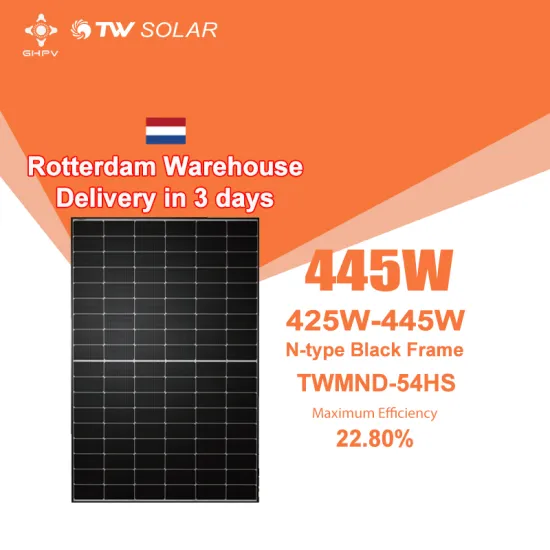 TW Panel Solar 425W-445W N-Type Black Frame Pannels in Europe Warehouse