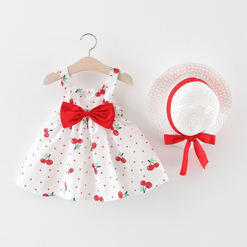 Bear Leader Newborn Baby Dresses 2020 New Toddler Baby Cherry Dresses Sweet Summer Costumes Girls Lovely Vestidos Cute Clothing
