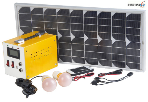 20W DC solar energy lighting system solar kit