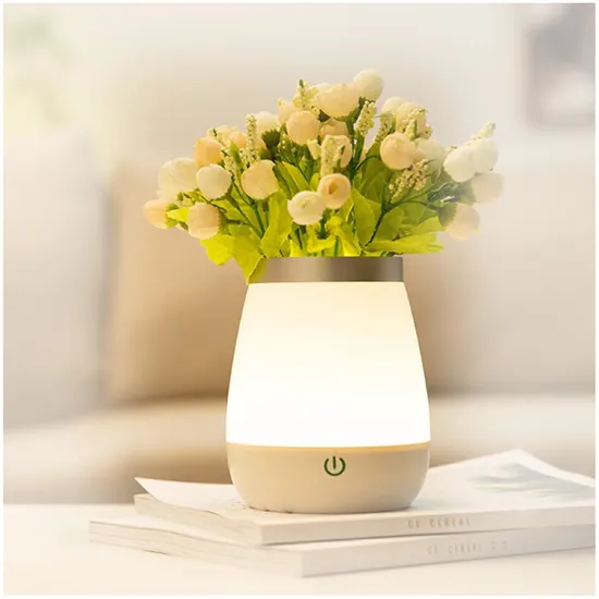 Waterproof Bedside Vase with Integrated Flower Display and LED Night Lamp