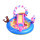 Inflatable floating platform for children to play