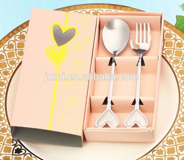 Love Heart Spoon Fork 2PCS Set Wedding Favor