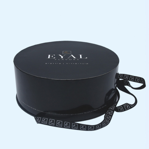 Large Black Flowers Hat Round Boxes