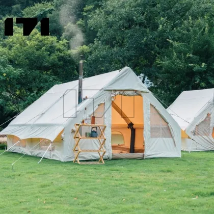 Vango Lomond II 500 Family 8 Berth Inflatable Cheap Canvas Round Tent for Large Shade and Parties