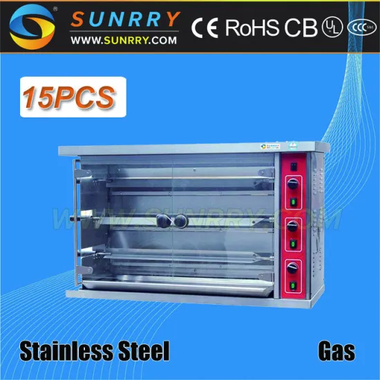 Stainless steel 3 layer gas 15pcs industrial and commercial chicken oven roaster