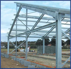 High quality galvanized H steel column for workshop