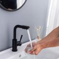 Stainless steel black single handle bathroom basin faucet