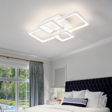 Modern White Surface Mounted Ceiling Lamp for Living Room with Natural Light