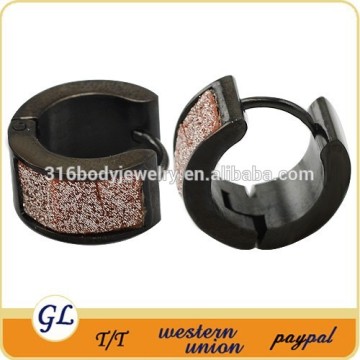 ER19040 sandpaper wholesale stainless steel earrings 2015, hip hop earring for men