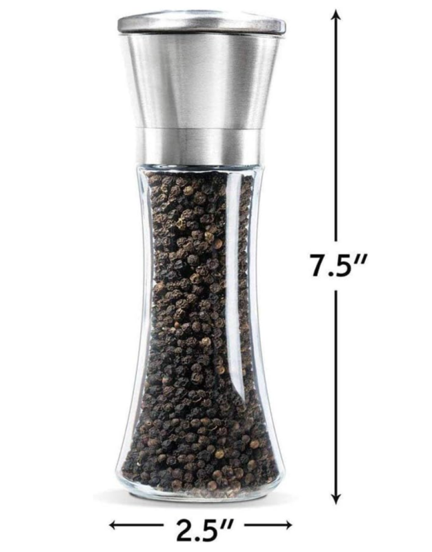 Adjustable Spice Grinder with Stainless Steel Blades