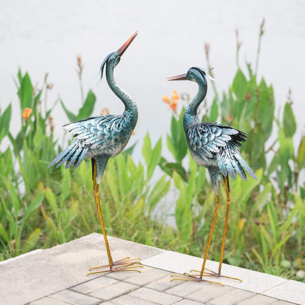 Grandes statues de grue de jardin