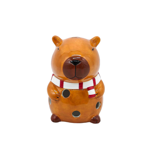 Frasco de armazenamento de capivara com luz de Natal