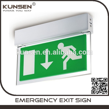 Wholesale IP30 rating rechargeable 3.6V back battery double sided led exit sign