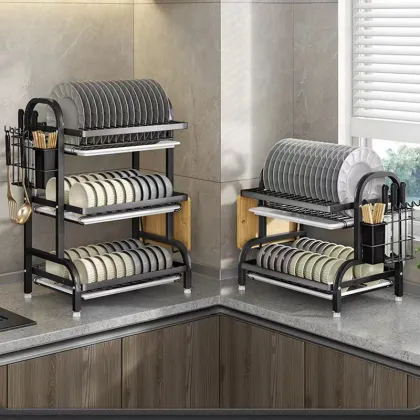 Multi-Functional Stainless Steel Kitchen Storage Rack