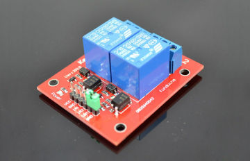 2 Channel Arduino Relay Module Expansion Board , Control Panel With Optocoupler Isolation