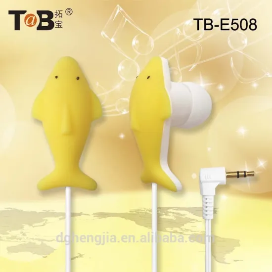 Cheap fish colorful earphone wired ear buds