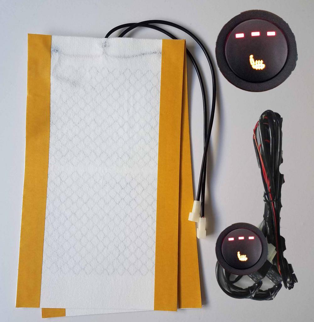 3 Level Round Switch Carbonfiber Heated Seat45 3 Level Round Switch Carbonfiber Heated Seat45