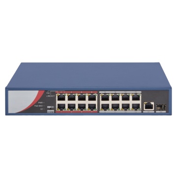 Hot Sale DS-3E0318P-E/M(B) 16-Port 100Mbps Long-Range Unmanaged PoE Switch